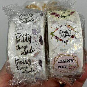 LAST 1,000 stickers -TWO NEW Rolls Self Adhesive Stickers for your business